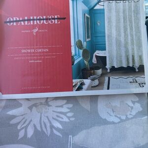 Floral Gray and White Fabric Opalhouse cotton